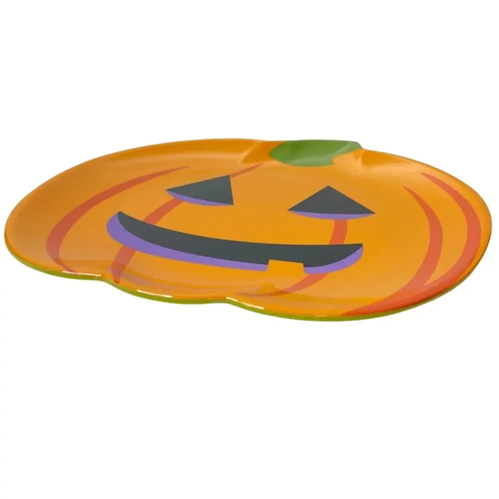 Set of 2 Halloween Pumpkin Plates – 9